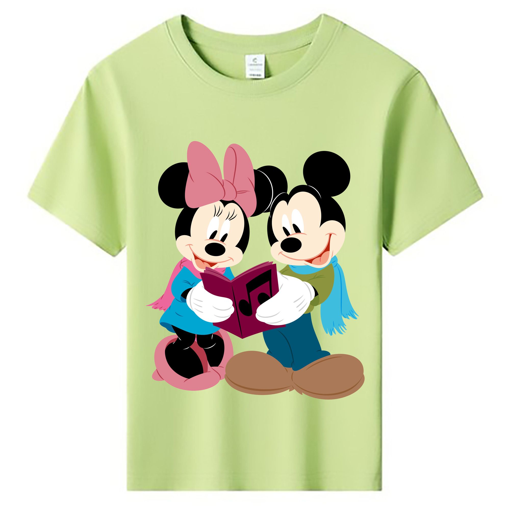 ミッキーマウス Mickey Mouse 綿100％キッズTシャツ（フロントプリント）